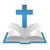 Conceptual Cross & Bible Graphic