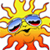 Draw Sun with Cool Sunglasses