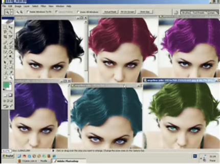 Changing Hair,eye,cloth Colors With Photoshop for beginners(video)