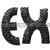 Tire style text with embossed rubber effect