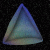 Draw a triangle with prism like colors.