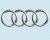 Free photoshop tutorial techniques to design interlaced ring Audi car emblem using photoshop feature