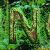 Jungle camouflaged text effect.