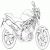 Make a sketch or drawing of a motor cycle photograph.