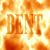 Create a text effect on a firey background image