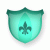 Design aqua green academic crest image